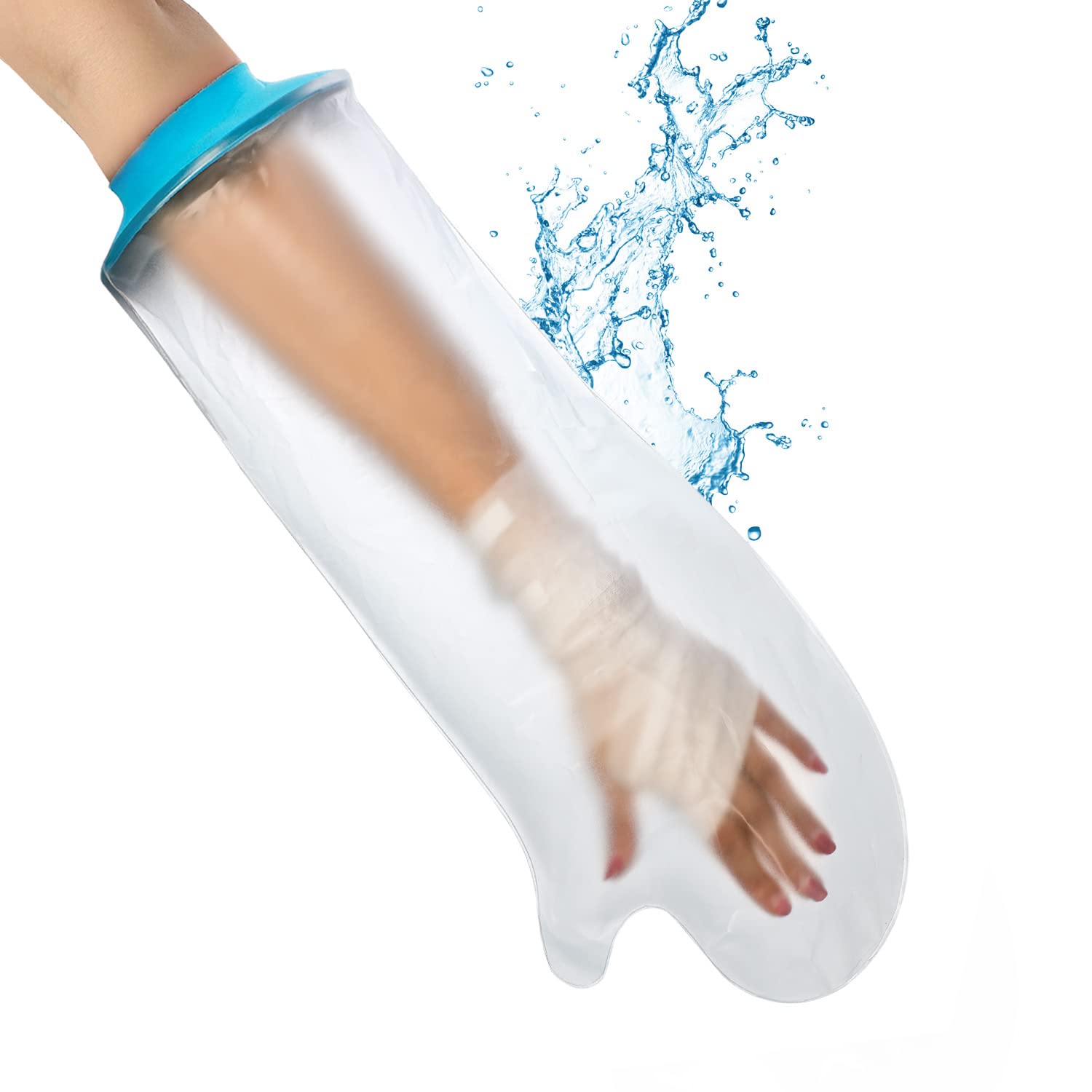 Cast Covers for Shower Arm Waterproof Adult Soft Comfortable Watertight Seal Keep Wounds Dry,Bath,Bandage Protector Cover Broken Hand,Wrist,Finger,Elbow Reusable