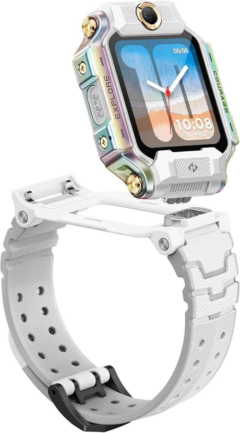 imoo X10 Kids Smartwatch, Compatible with Verizon & T-Mobile, Long-Lasting HD Video & Phone Call, GPS Location Tracking & IPX8 Water-Resistant, 14 Days History, Multisport Mode （White）