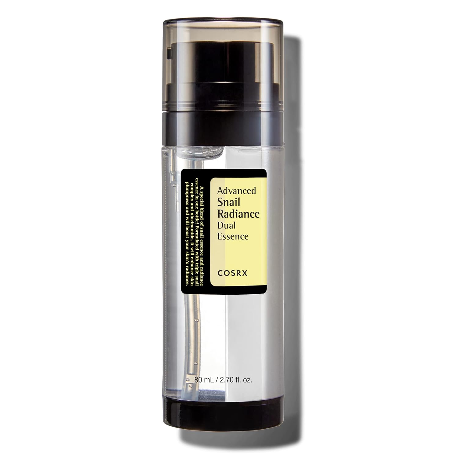 COSRX Niacinamide 5% + Snail Mucin 74% Dual Essence, Anti Aging Face Serum for Dull Skin, Mothers day gifts for mom, Sensitive Skin, Not Tested on Animals, Korean Skin Care, 2.70 fl.oz / 80ml