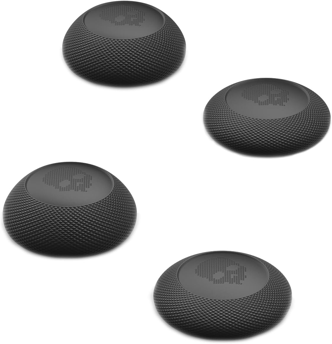 Skull & Co. Convex Thumb Grip Caps Joystick Cap Analog Stick Cap Thumbstick Grip Cover for Steam Deck/Steam Deck OLED and ROG Ally/ROG Ally X - Black, 2 Pairs (4pcs)
