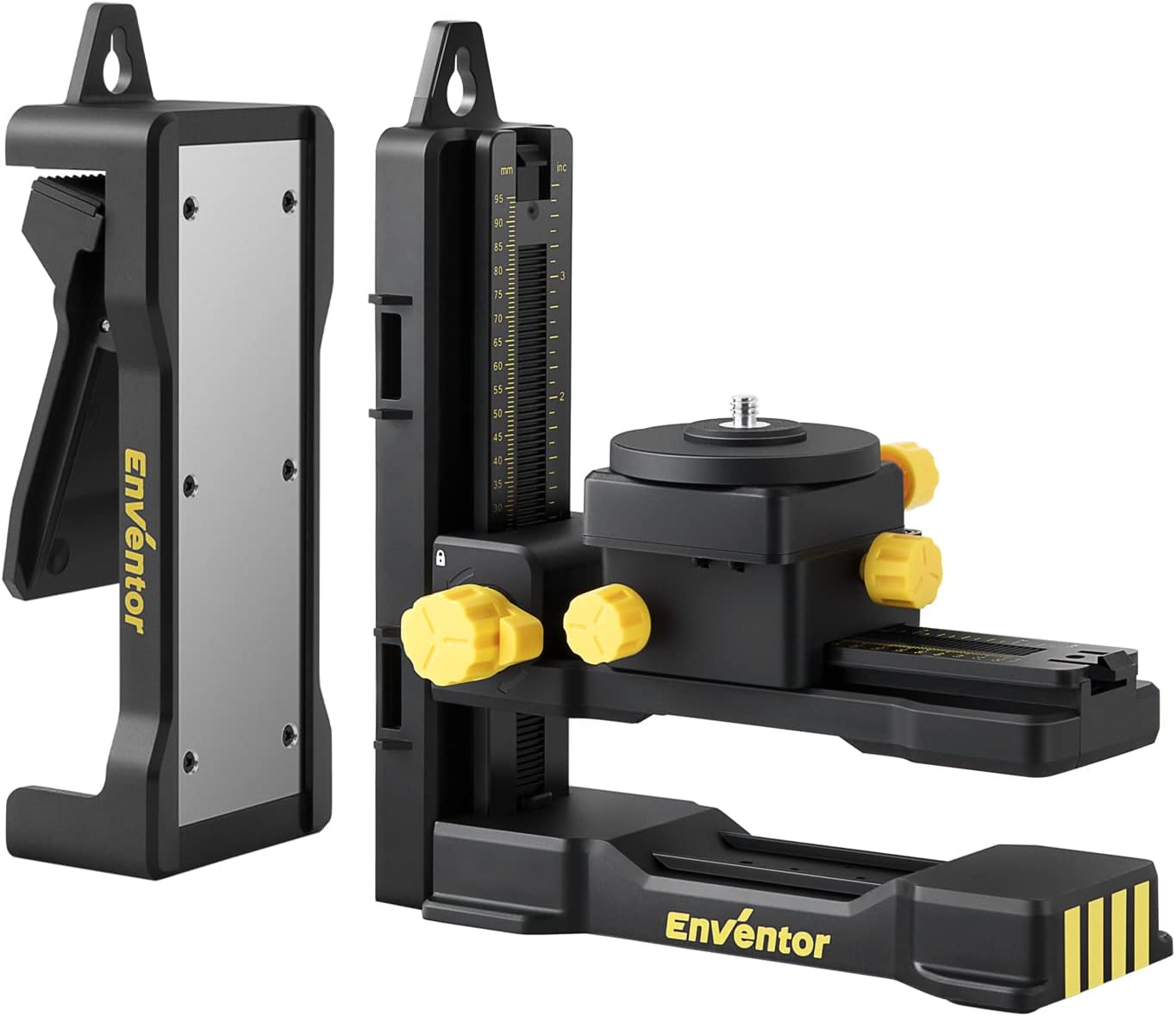 Enventor Laser Level Wall Mount with Fine Adjustment, 1/4"-20 Male Thread