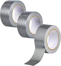 Amanbo 3-Pack Duct Tape Heavy Duty Waterproof Silver Duct Tape, 66 Yards x 1.88 Inch Total Strong Adhesive Duct Tape No Residue Bulk for Home Use, DIY, Projects, Outdoor Repairs Tear by Hand