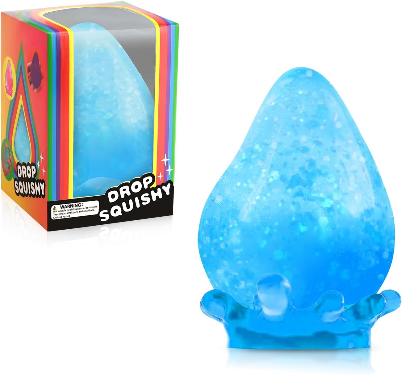 Fidget Cube Stress Relief, Anxiety Squishies, Ice Squishy Stress Cube, Sensory Toys for Kids with Autism, Calming Toys (1pack)