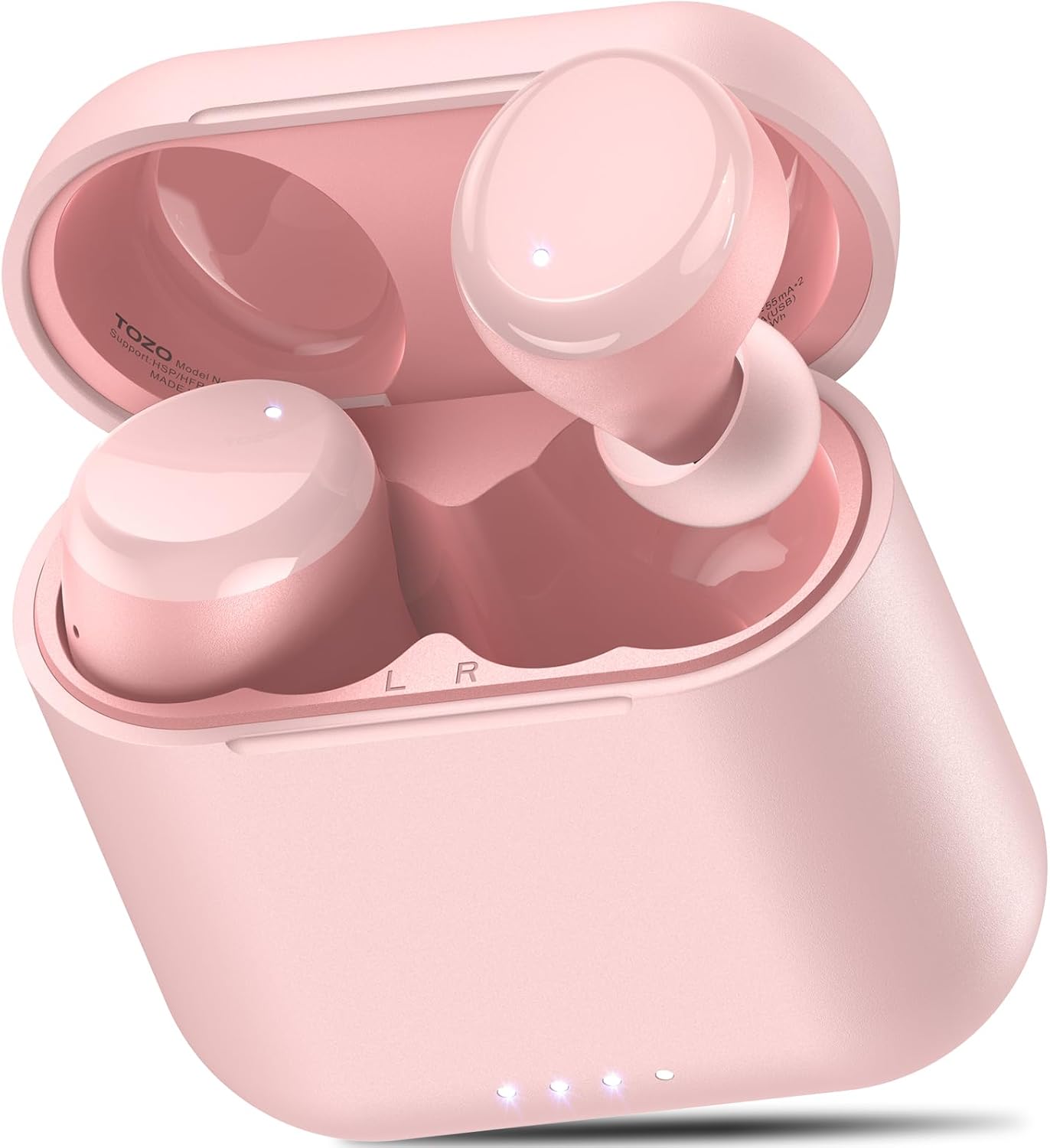 TOZO T6 True Wireless Earbuds Bluetooth 5.3 Headphones 50H Long Playtime, Wireless Charging Case, IPX8 Waterproof Stereo Earphones, Built-in Mic Calls, Headset Premium Deep Bass 32 Preset EQs via APP