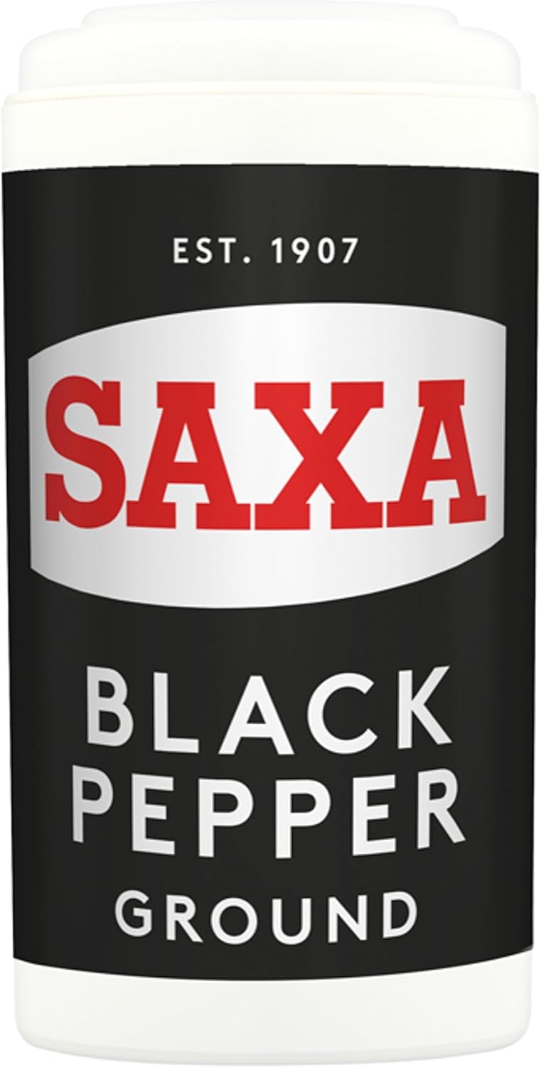 Saxa Ground Black Pepper, Simply Unlocks Flavour, 25 g Shaker (Pack of 1)