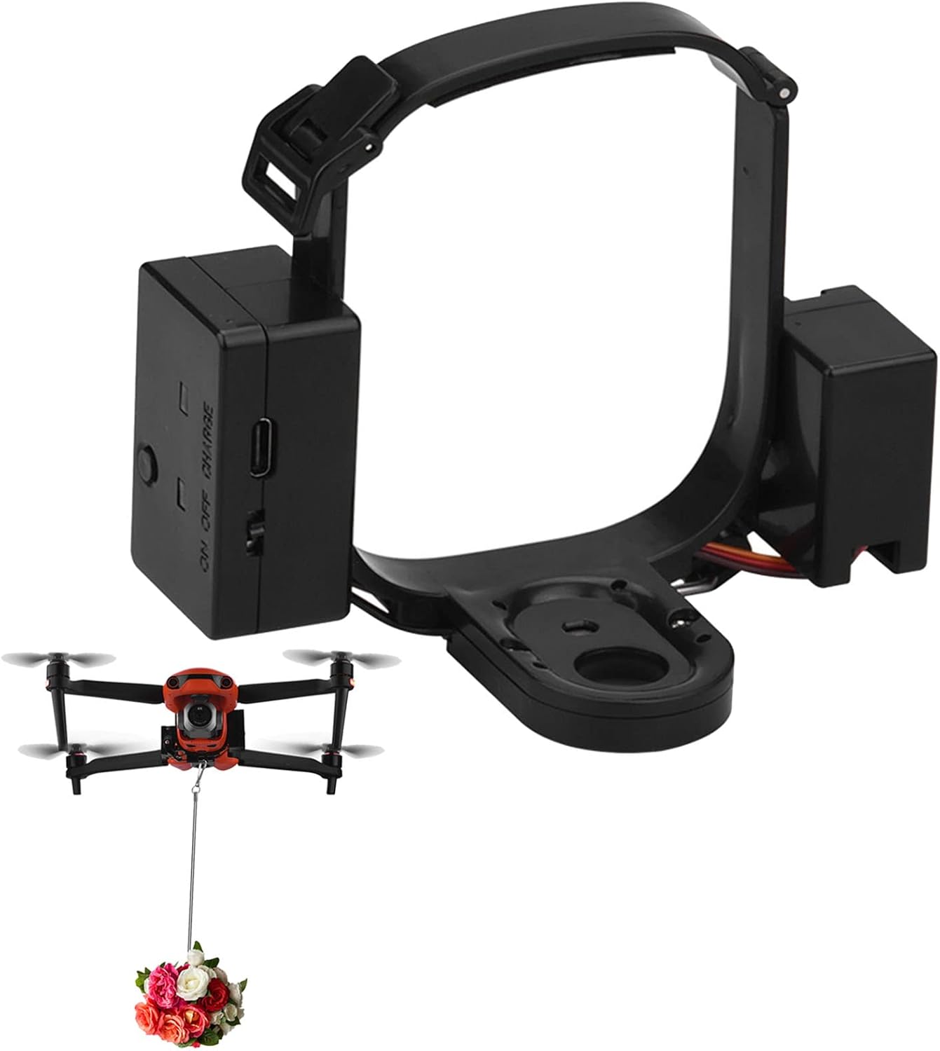 Airdrop System Compatible for Autel EVO II/EVO II Pro Drone Payload Airdrop Release Drop Device Clip Delivery Transport Dropping System for Wedding&Search&Rescue