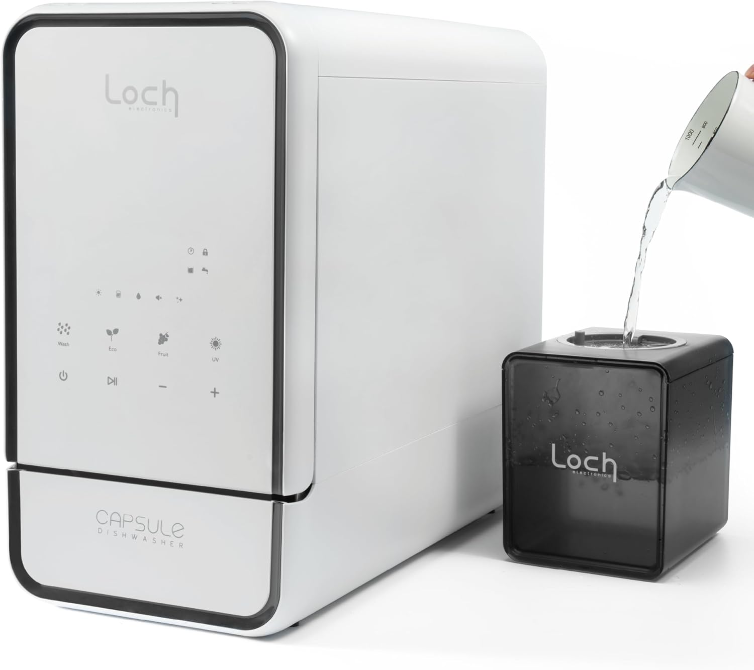 CounterTop Dishwasher Capsule - Compact Dishwasher - 10 Programmes, Touch Control, Auto-drying, Baby Care & Fruit Wash, No Plumbing Required - Perfect for Small Apartments, Offices, RVs.
