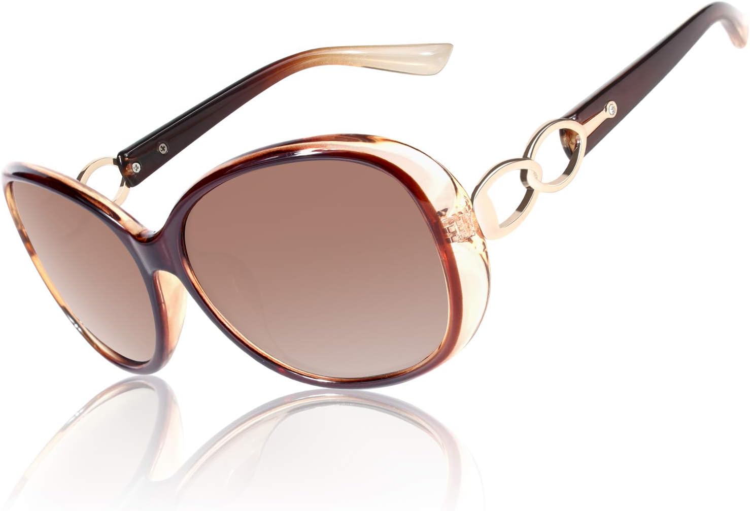CGID Sunglasses Womens Polarised Retro Designer Ladies Sun Glasses Big Frame Oversized Shades UV400 Protection