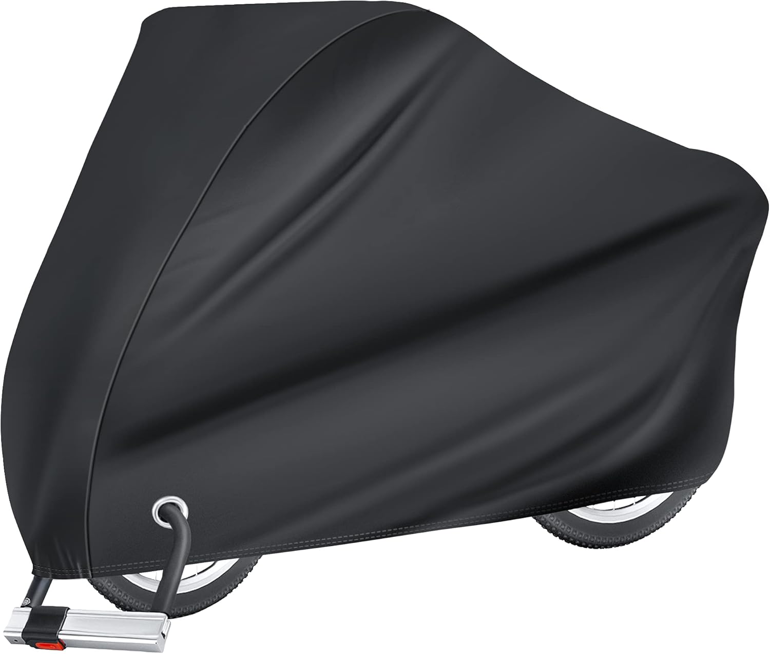Puroma Bike Cover for 1 bike, Outdoor Waterproof Bicycle Covers Rain Sun UV Dust Wind Proof with Lock Hole for Mountain Road Electric Bike (Basic Black)