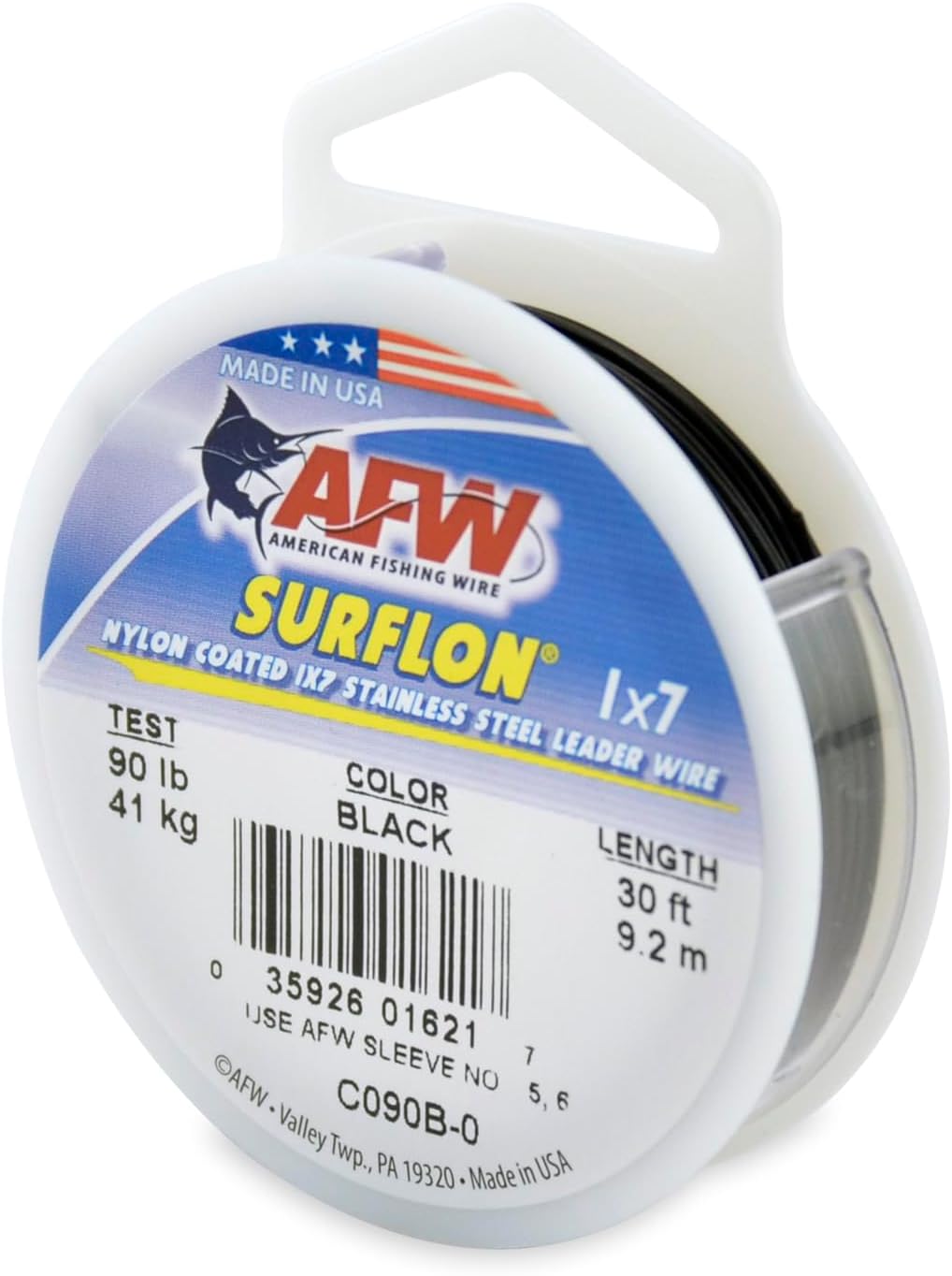 AFW Nylon Coated 1x7 Stainless Steel Fishing Wire Leader