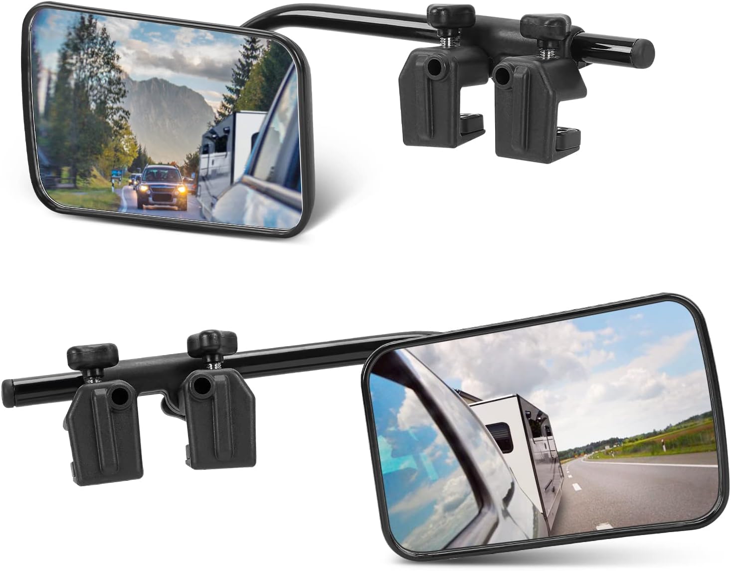 SUPAREE Car Towing Mirrors Caravan Towing Mirrors Caravan mirrors for Cars Wing Mirror Extensions for caravan towing with Clamps Safe Universal Pair