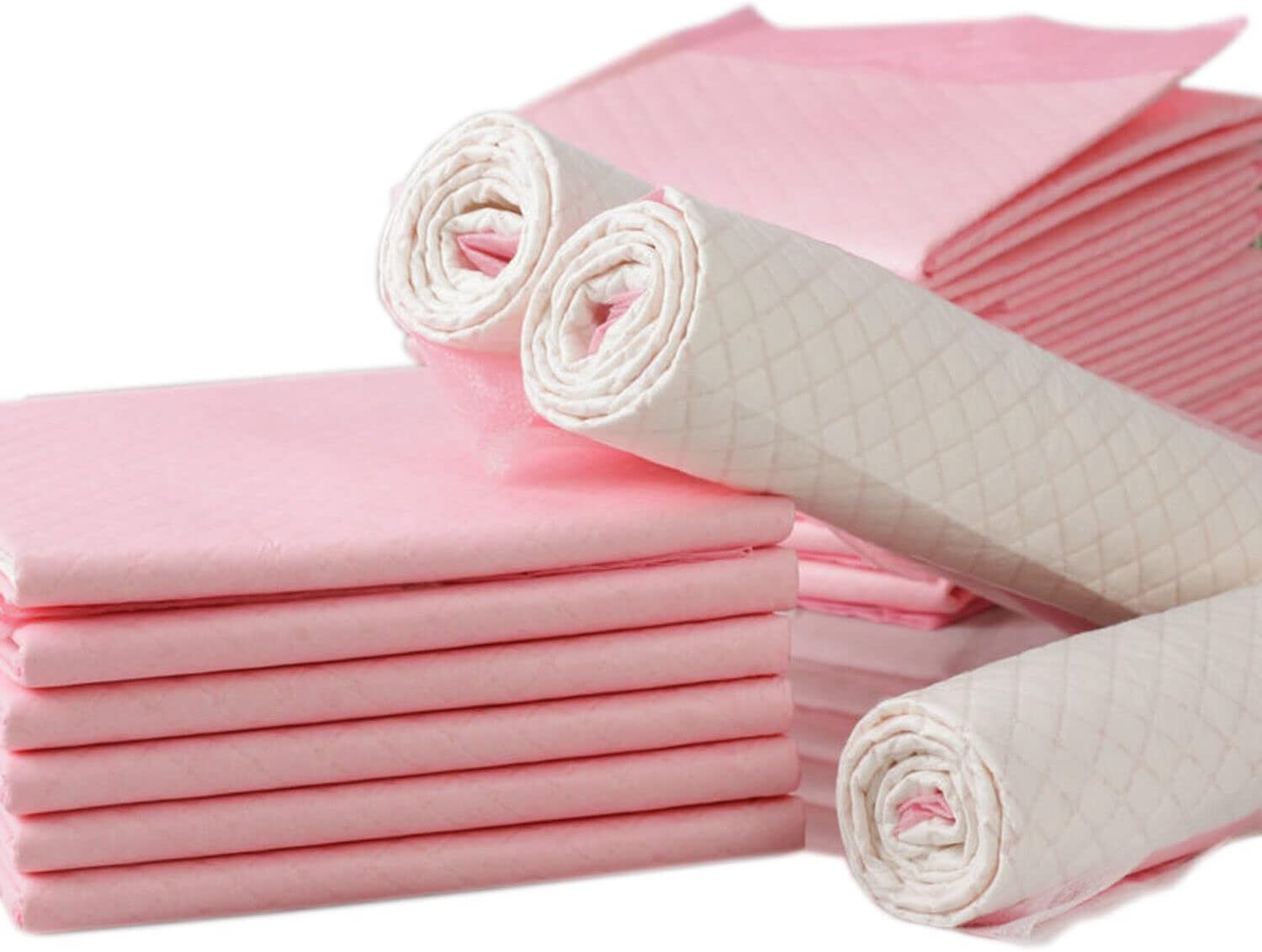100 x Disposable Baby Changing Pads Mats Travel Disposable Waterproof Diaper Sheets Nappy Newborn Soft Breathable Leak Proof Quick Absorb Incontience Bag Absorbent Leak Proof Potty Training Pee