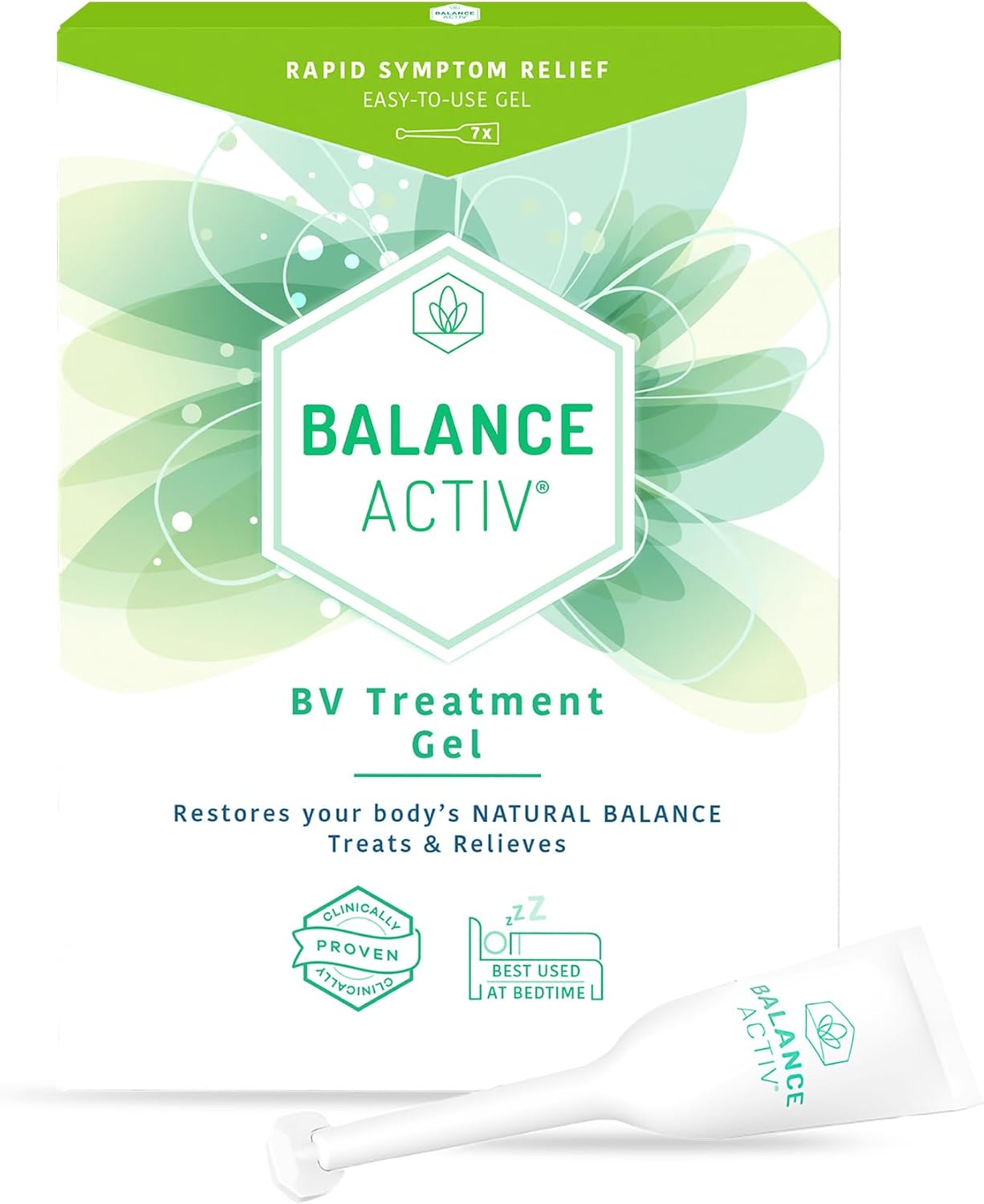 Balance Activ BV Gel, Bacterial Vaginosis Treatment for Women, Rapidly Relieve Symptoms of Unpleasant Odour, Discomfort & Discharge, 7 Day Supply (Pack of 1)