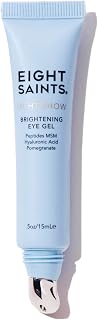 Eight Saints Light Show Brightening Eye Gel, Natural and Organic Anti Aging Cooling Eye Gel to Reduce Puffiness, Wrinkles and Calms Under Eye Skin, 0.5 Ounces