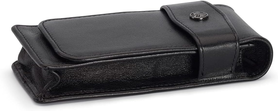 Kaweco Pen Case, Leather, 3-Pull, for 3 Sport Pens, Case 15 x 5 x 5 cm in Black