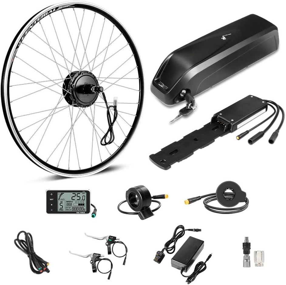 Season 26" / 27.5'' / 28'' / 700C E-bike Conversion Kit ​36V 250W / 350W Cassette Rear Motor with 36V13Ah Hailong Battery UK charger