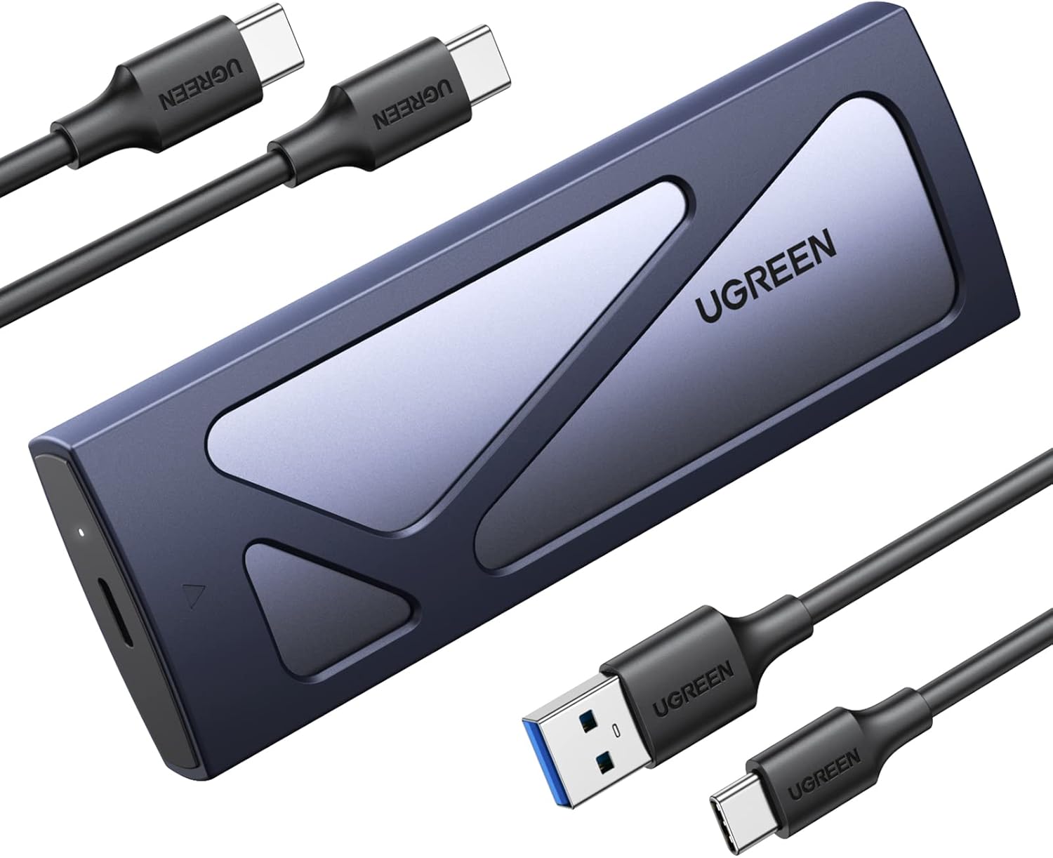 UGREEN SSD Enclosure, Tool-Free USB C External, 10Gbps M.2 NVMe to USB Adapter/Reader Supports M and B&M Keys and Size 2230/2242 /2260/2280 SSDs