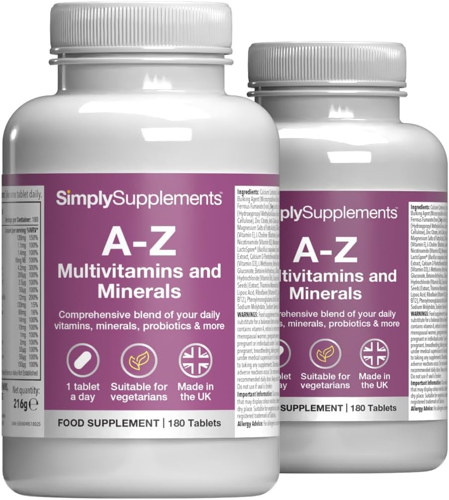 A-Z Multivitamins & Minerals | One-a-Day | 360 Tablets | 12 Months' Supply