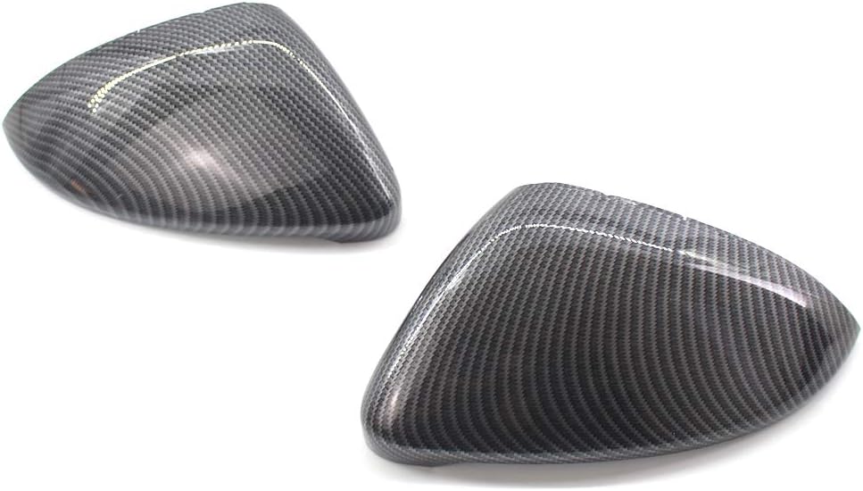 Rearview Side Wing Mirror Cover Case Caps Compatible with Golf 7 Mk7 7.5 GTI Gtd R L E-Golf 2013-2017 (Carbon Fiber)