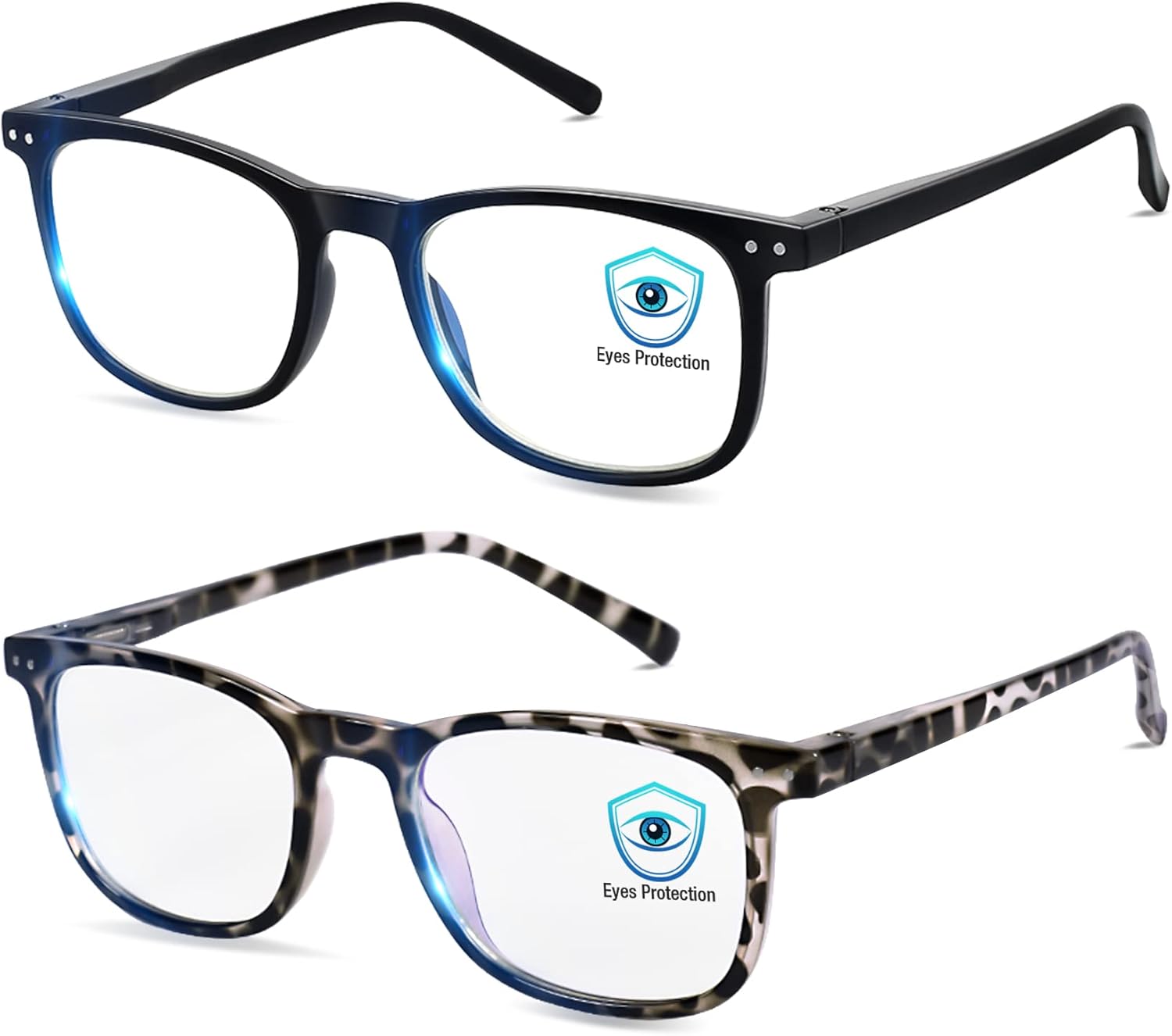 Blue Light Blocking Glasses, Blue Blocker Computer Glasses for Men Women, Anti Glare 400 UV & Eye Strain Fake Square Glasses