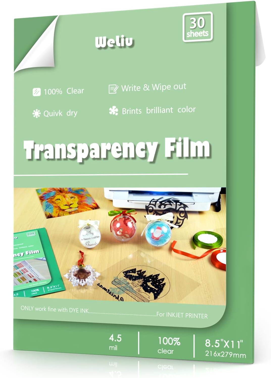 Transparency Sheets for Inkjet Printers, Clear Acetate Sheets