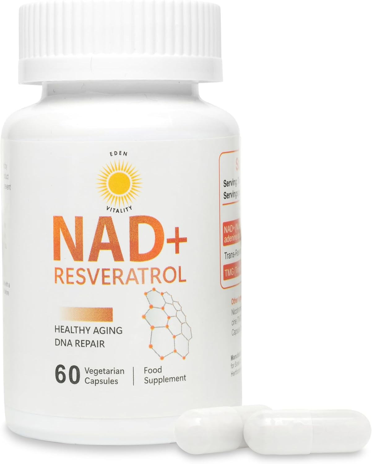 NAD Supplement 1000mg with True NAD+ 500mg & Resveratrol 250mg