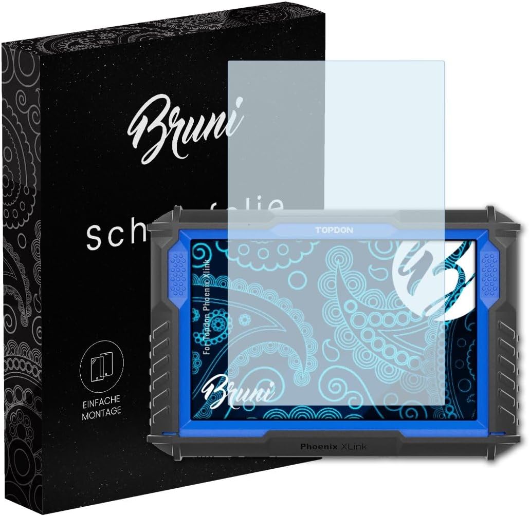 Bruni Screen Protector compatible with Topdon Phoenix Xlink Protector Film, crystal clear Protective Film (2X)
