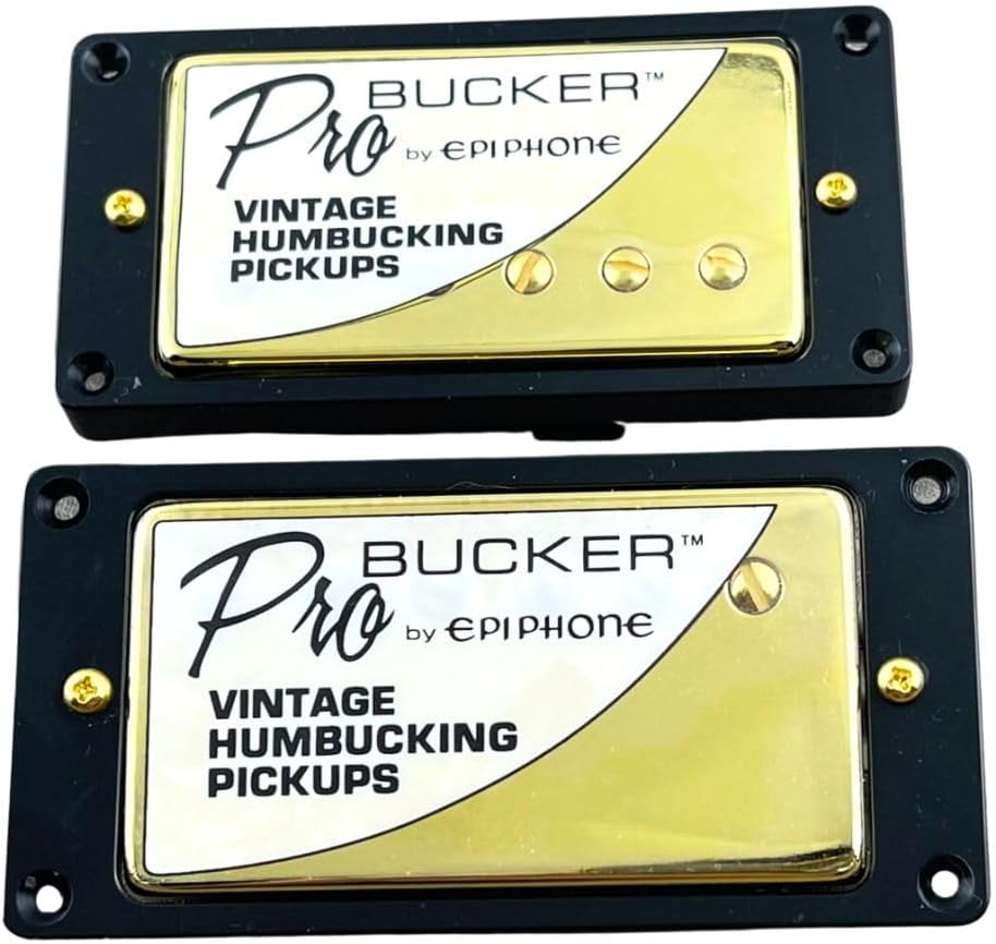 1 Set KHLESBY ProBucker Classic Alnico Vintage Humbucking Pickups 5 Core Wire Gold For Electric Guitar