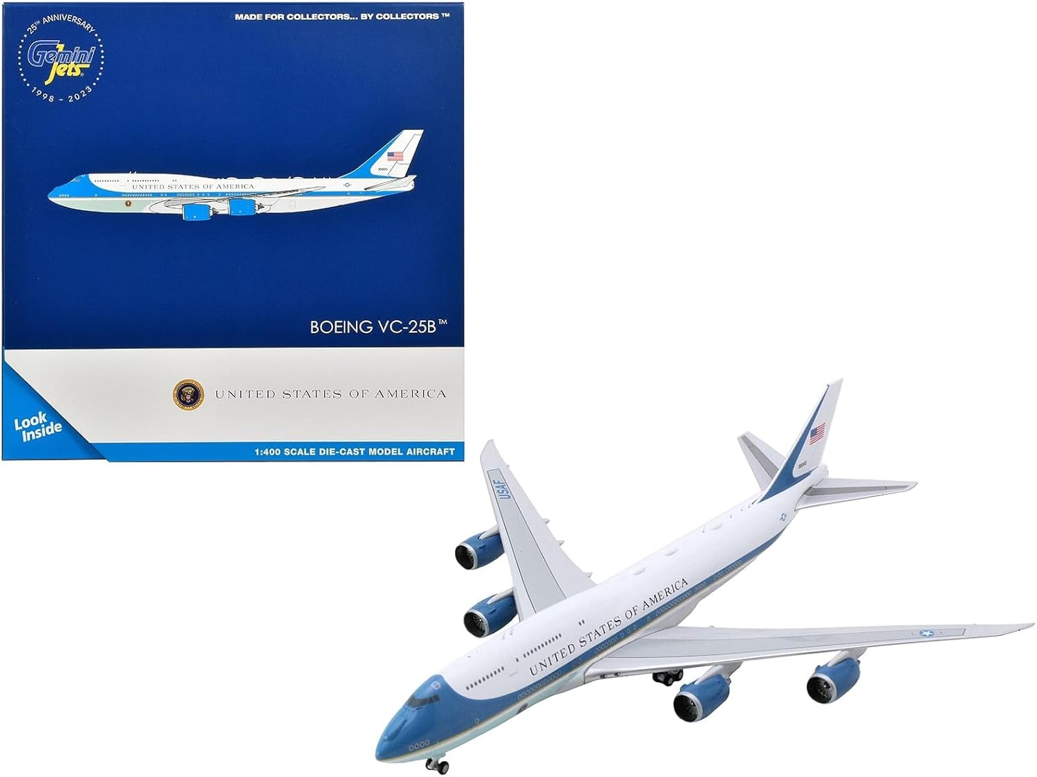 GeminiJets GJAFO2220 Boeing VC-25B (747-8) Air Force One; Scale 1:400