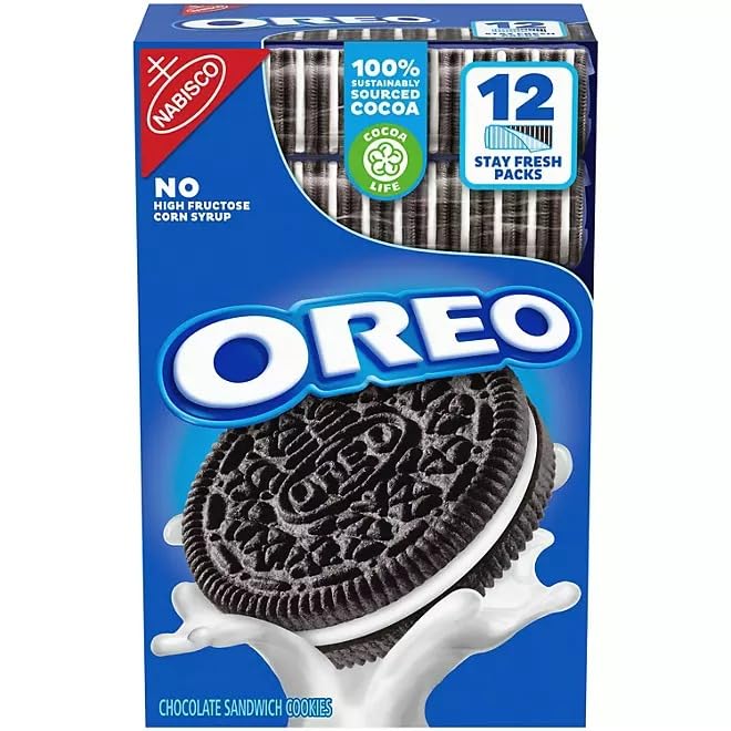OREO Chocolate Sandwich Cookies 12 pack - Total 63 oz