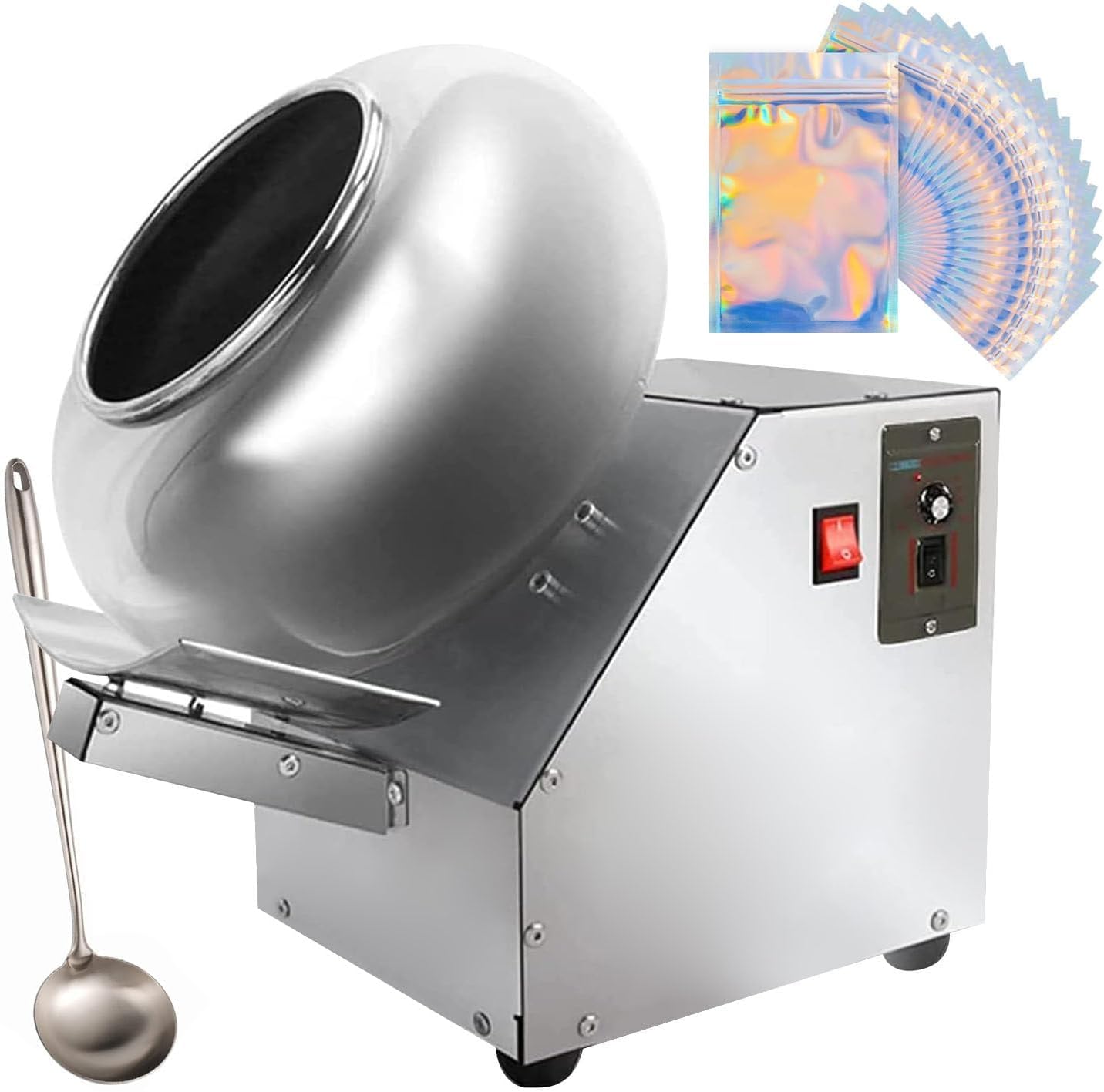 SONLED 540W Electric Sugar Coating Machine, Automatic Tablet Coating Machine Chocolate Coating Machine, Coater Sugar Ball Coating Drying Machine for Pharmaceutical and Food Industries