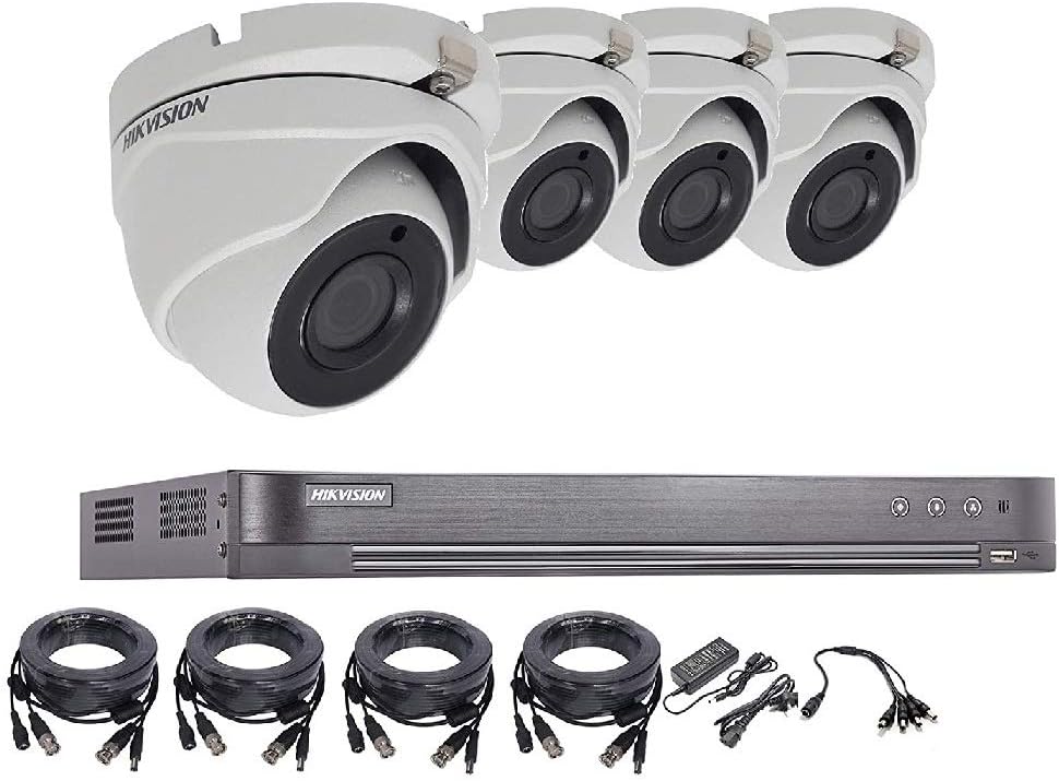 HIKVISION 5MP CCTV SECURITY SYSTEM 4K DVR 4CH 1TB H.265+ HIK 5 MP CAMERA OUTDOOR NIGHT VISION KIT UK SELLER DS-7204HUHI-K1