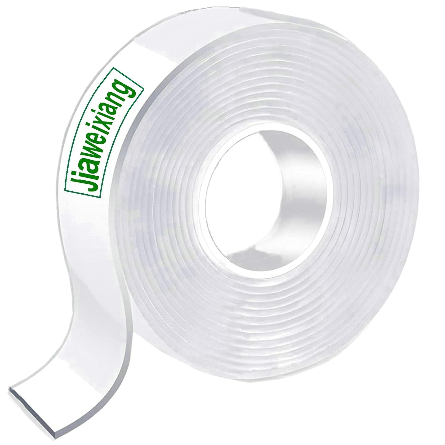 Jiaweixiang Double Sided Tape Heavy Duty, Clear Multipurpose Removable Double Sided Mounting Tape Sticky Strips, Reusable Strong Wall Tape Picture Hanging Strips Poster Carpet Tape, 5m X 2cm