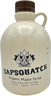Sapsquatch Organic Maple Syrup - Quart - Grade-A Amber Rich