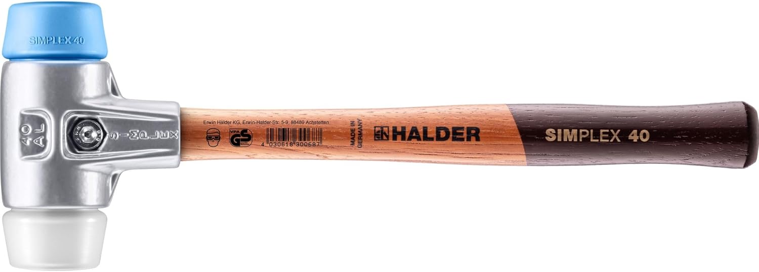 Halder 3117040 "Simplex" TPE-Soft/Superplastic Soft-Face Mallet, Multi-Colour, 40 mm