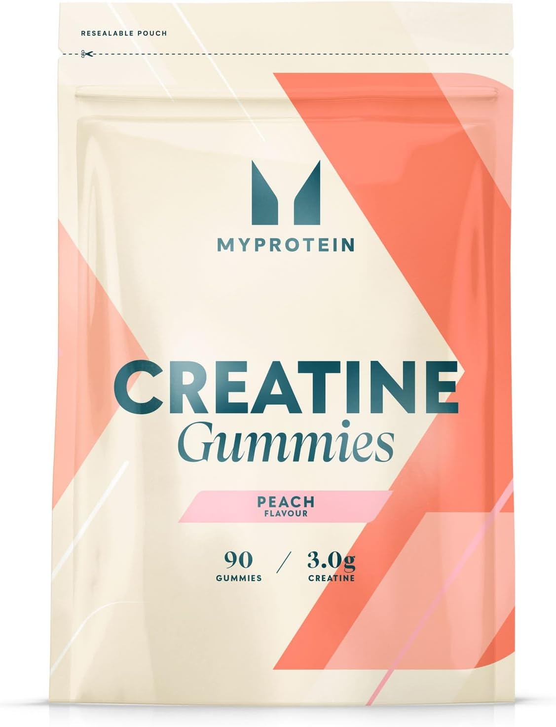 Myprotein Creatine Gummies - 3g per Serving - Electrolyte Enhanced - Support Muscle Growth, Strength, & Performance - 90 Chewable Peach Creatine Gummies