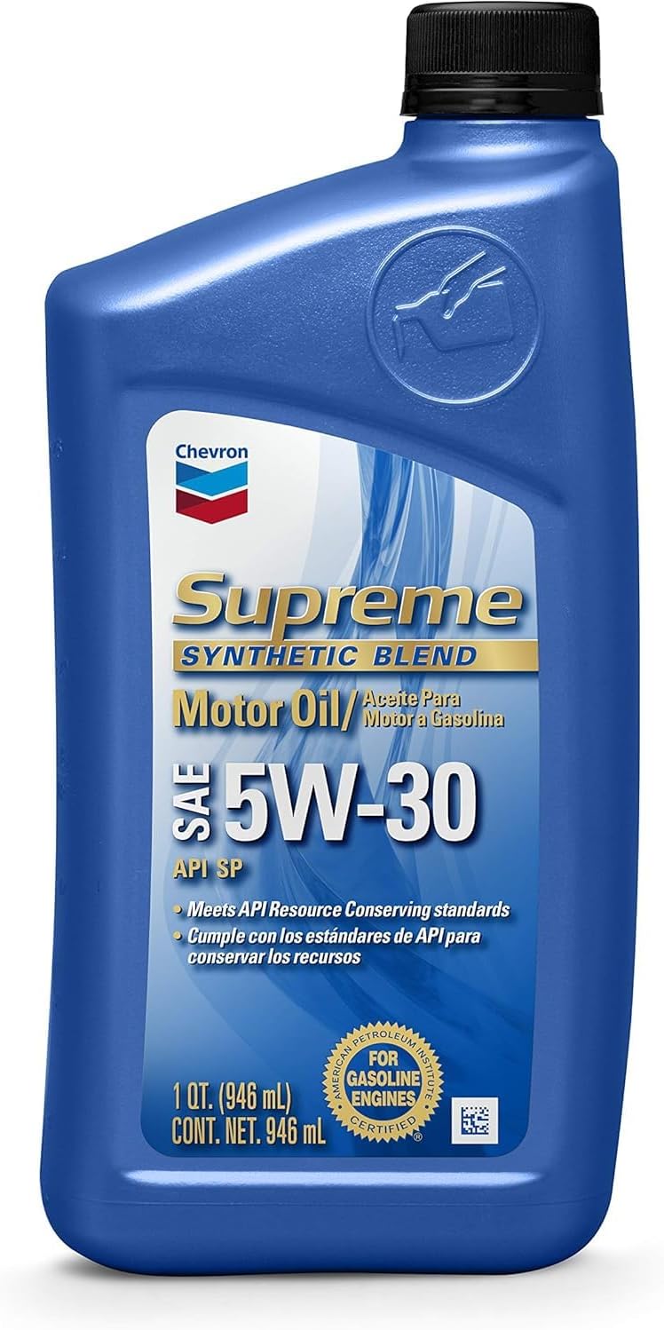 Chevron Supreme SAE 5W-30 Conventional Motor Oil - 1 Quart, Pack of 6