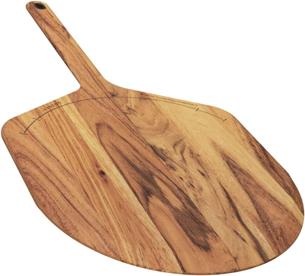 Gozney Acacia Wood Pizza Placement Peel and Server for 12" Pizzas, Compatible with All Gozney Pizza Ovens, Naturally Non-Stick