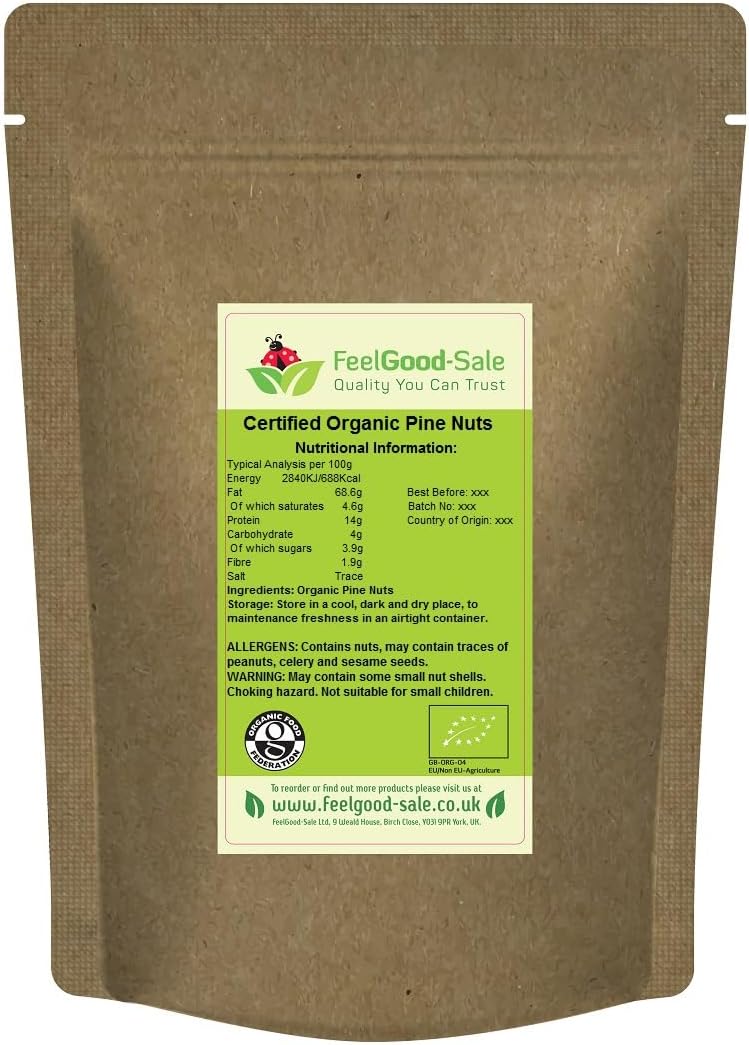 1kg Organic Certified Pine Nuts