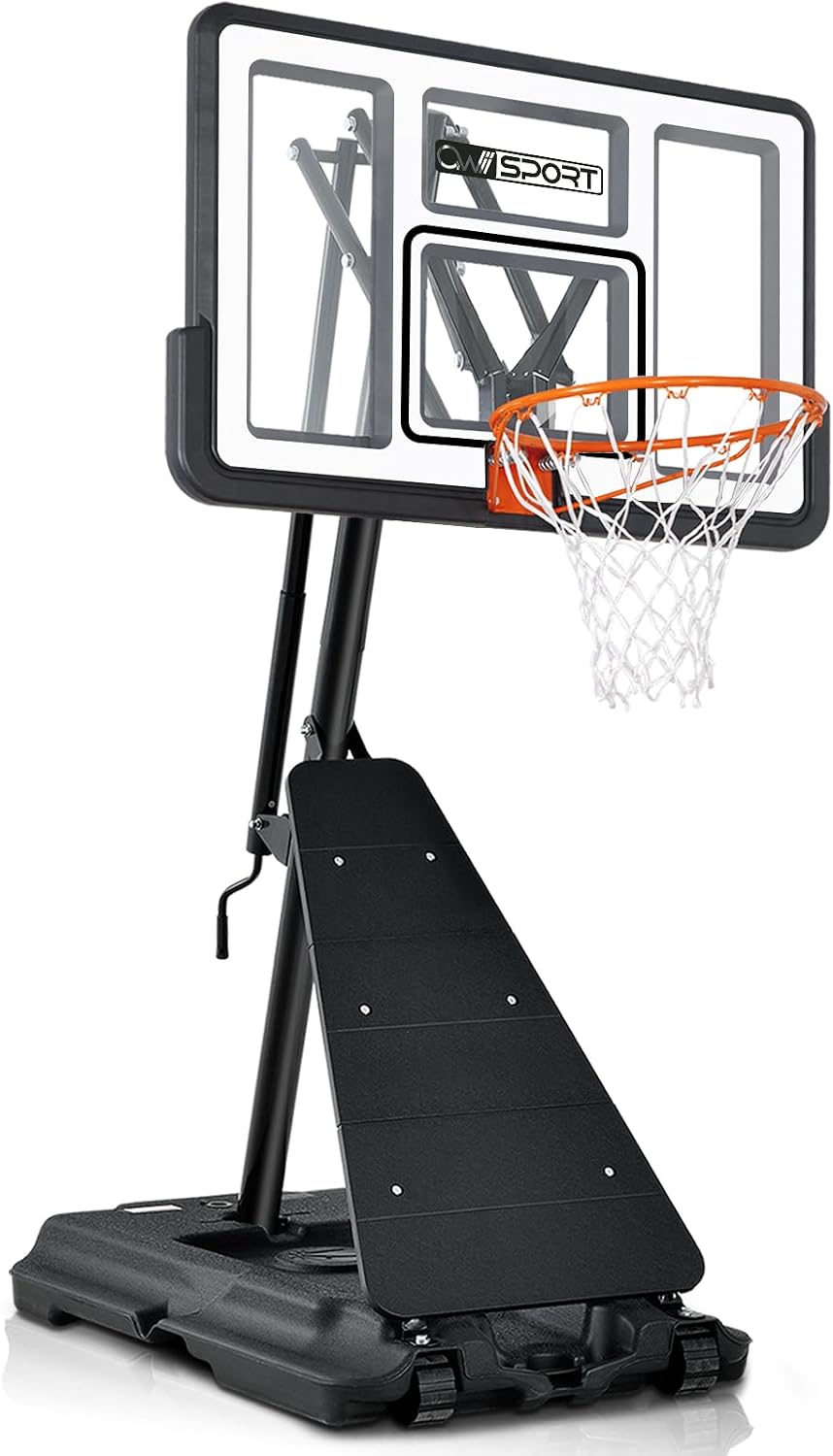 Basketball Hoop 40/44/48 Inch Impact Backboard 5.3-10FT Height Adjustable