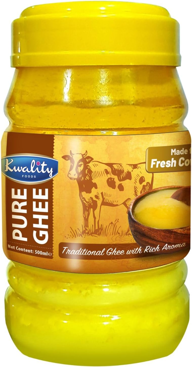 Kwality Pure Ghee 500 ML Made with Fresh Cow's Milk - 100% Natural Premium Quality Ghee (500-ML (500 Gram))
