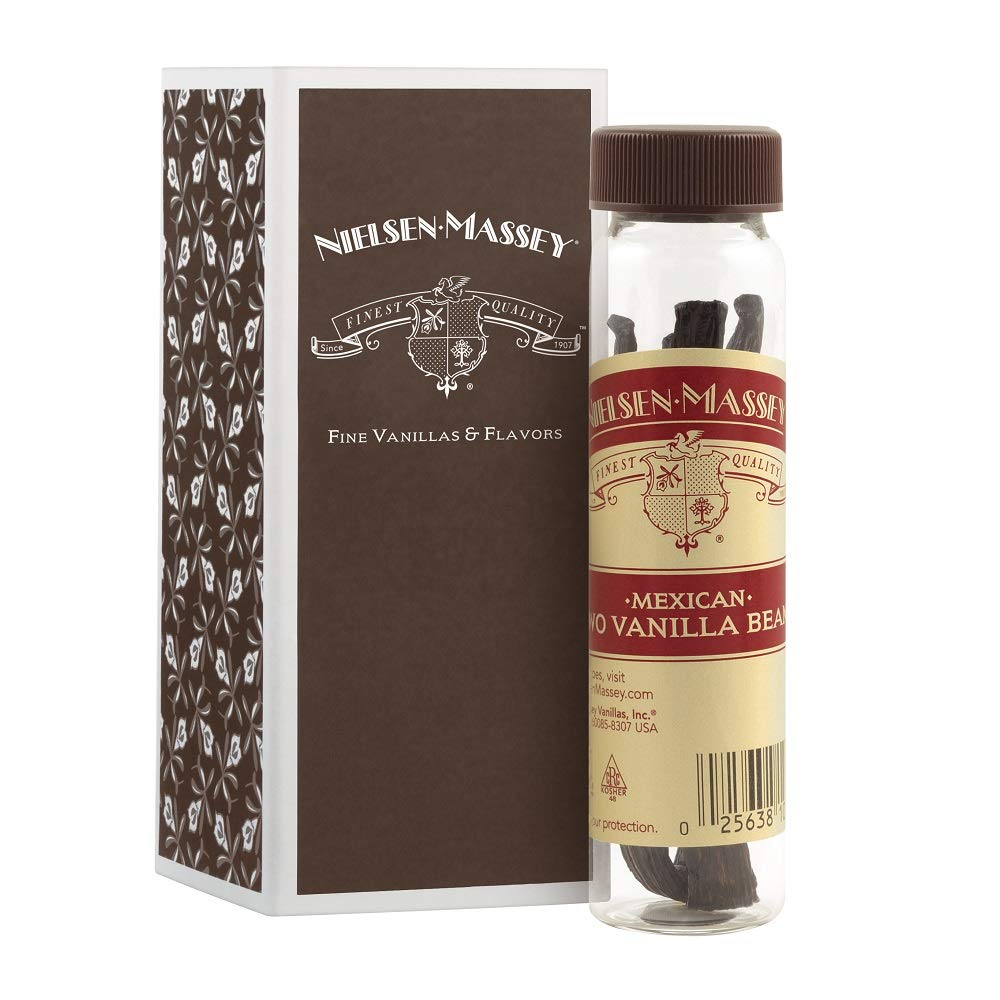 Nielsen-Massey Mexican Vanilla Beans for Baking and Cooking, 2-Bean Vial