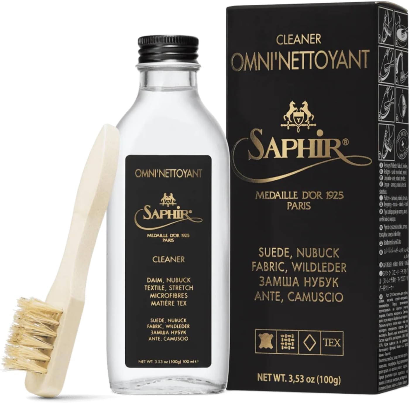 SAPHIR Medaille d’Or Omni’Nettoyant - Nubuck & Suede Cleaner Shoe Shampoo