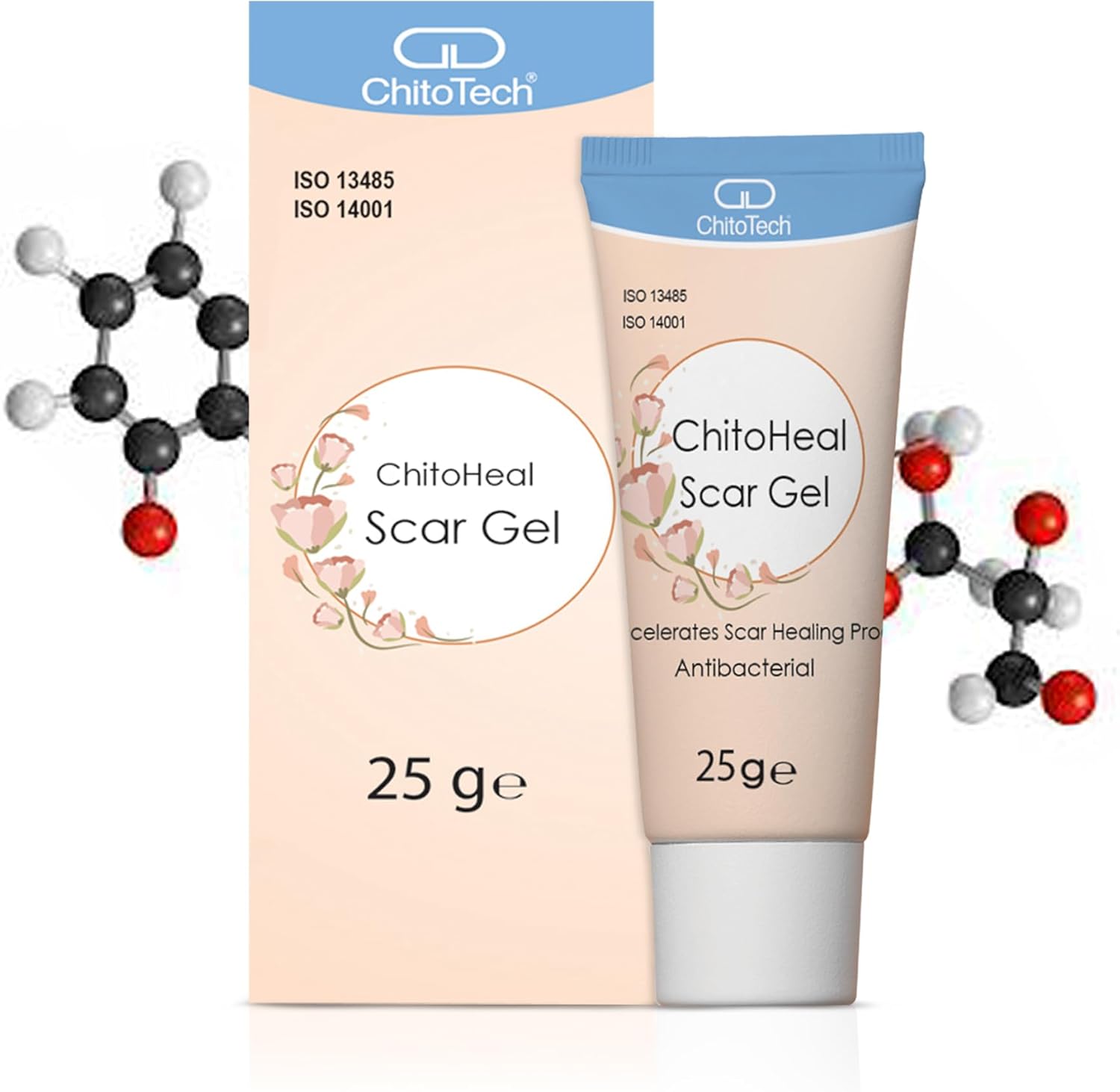 ChitoHeal Scar Gel- 25g Advanced Scar Treatment for Surgical, Acne & Injury Scars, Antibacterial, Fast-Drying, Safe for Sensitive Skin, Effective Scar Healing Gel.