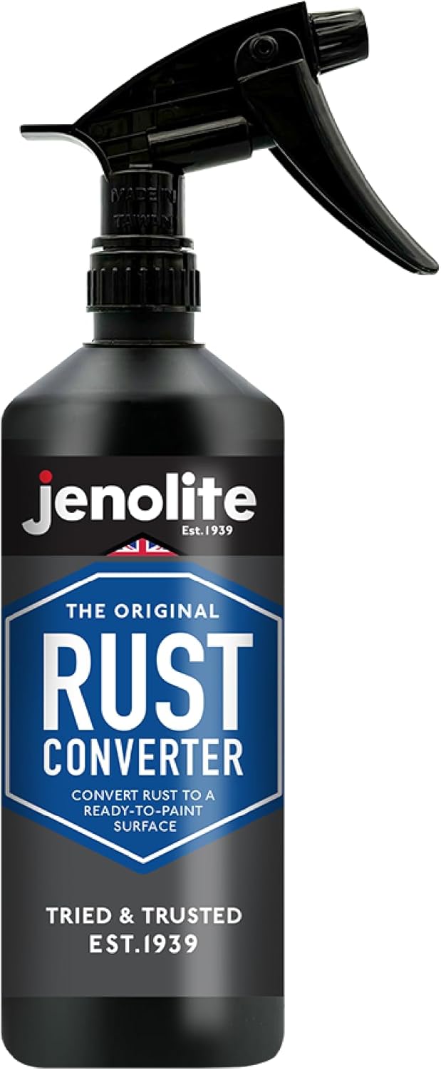 JENOLITE Rust Converter Liquid Trigger Spray | 500ml | Corrosion Inhibitor & Metal Treatment | Surface Remedy & Remover for Cars | Converts Rust into a Stable, Primed & Ready-to-Paint Surface