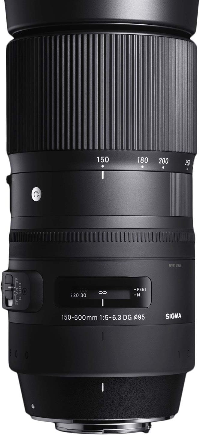 Sigma 745101 150 - 600 mm F5 - 6.3 DG OS HSM Contemporary Canon Mount Lens, Black