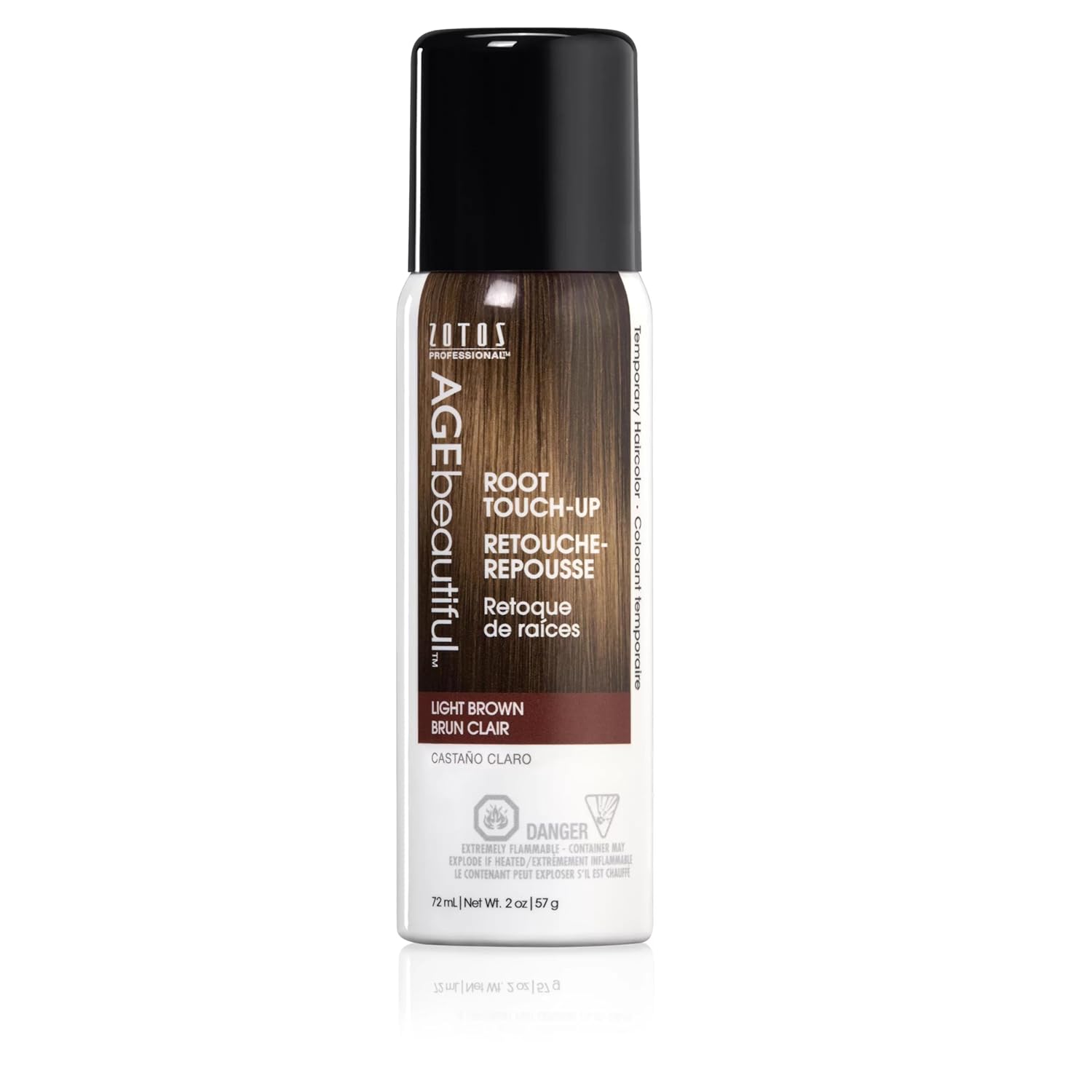 AGE beautiful Root Touch Up Hair Color Spray | Touch-Up Gray Concealer | Temporary Cover Up | Adds Volume & Covers Thinning Patches | Water, Sweat, Stain Resistant