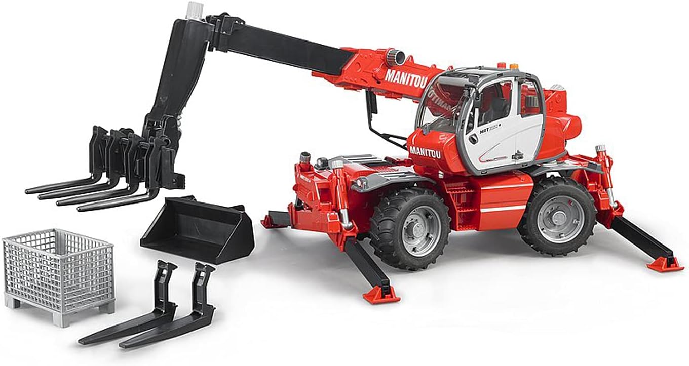Bruder Manitou MRT 2150+ Telehandler with Accessories Set