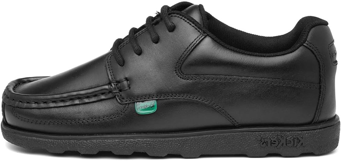 Kickers Fragma Boys Lace Up School Shoe in Black