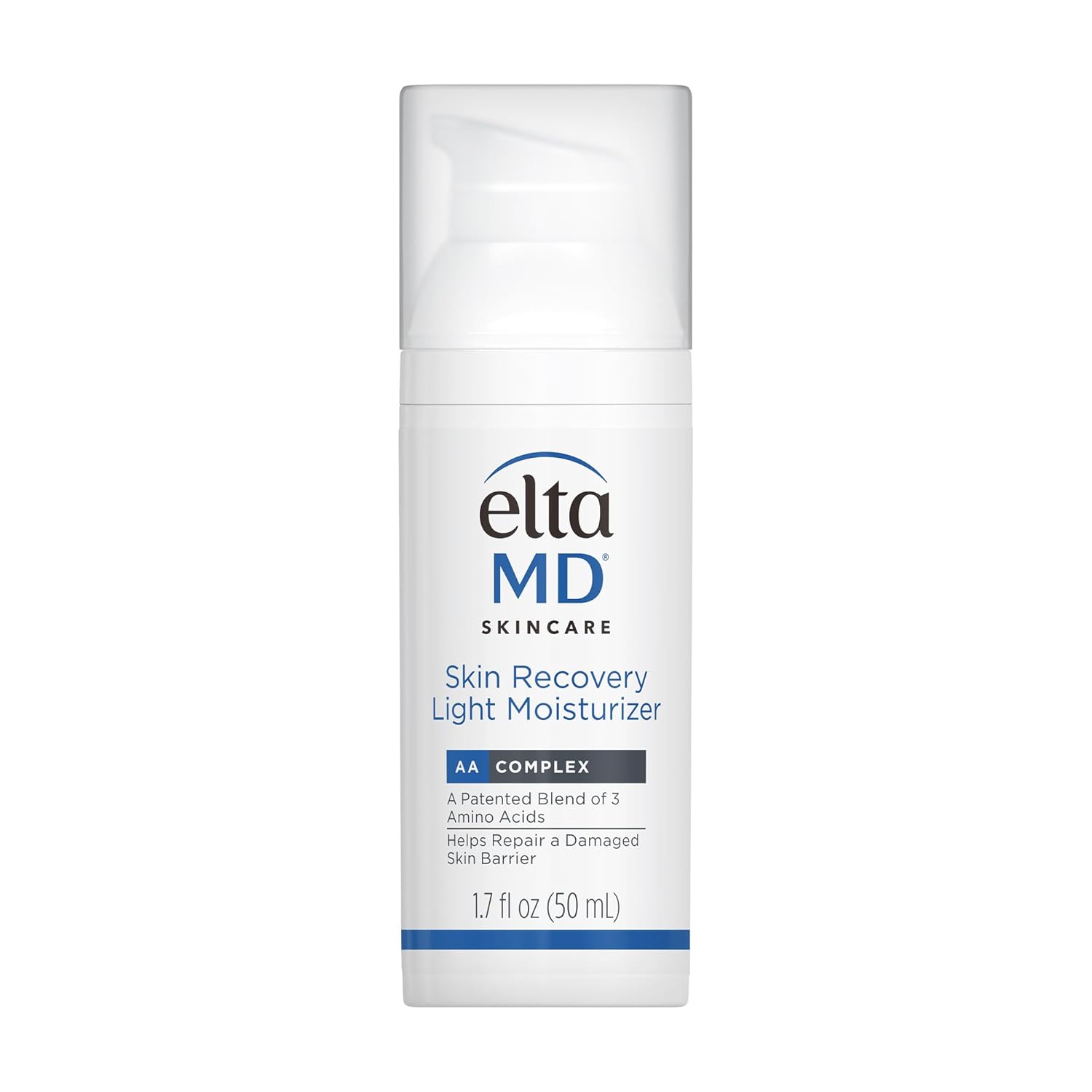 EltaMD Skin Recovery Light Face Moisturizer for Dry Skin, Oil Free Moisturizer for Face and Acne Prone Skin Care, 1.7 oz Pump